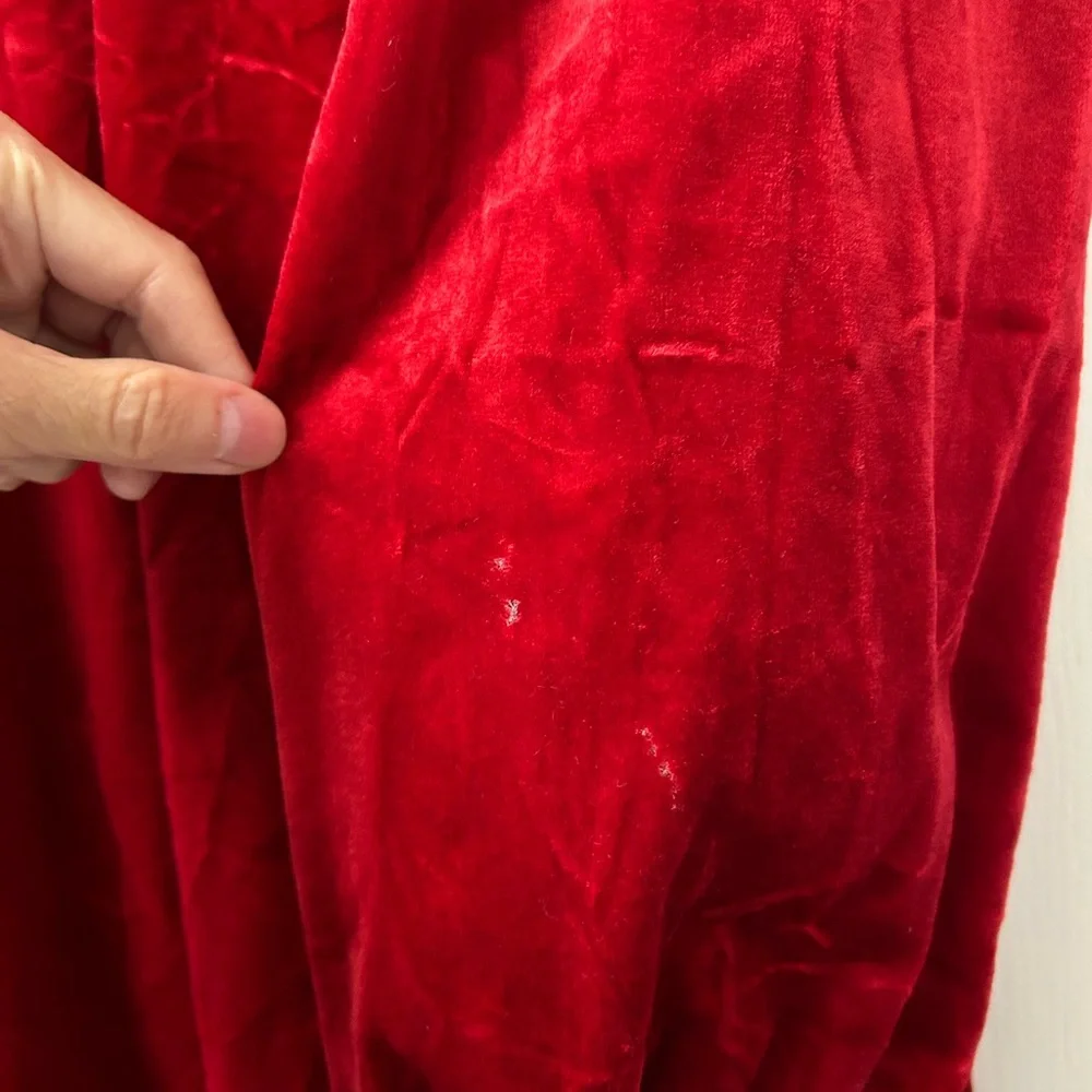 Vintage Komar SZ L Velvet Lace Bow Red - Picture 6 of 12